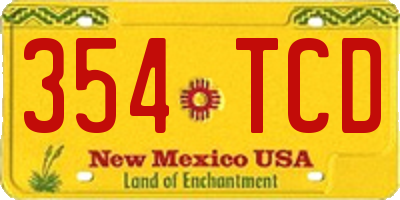 NM license plate 354TCD