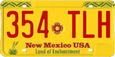 NM license plate 354TLH
