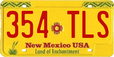 NM license plate 354TLS