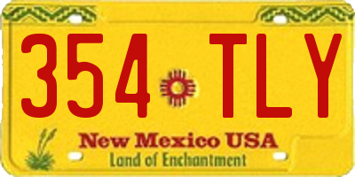 NM license plate 354TLY