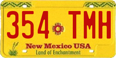 NM license plate 354TMH