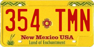 NM license plate 354TMN