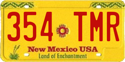 NM license plate 354TMR