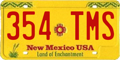 NM license plate 354TMS