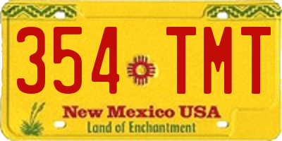 NM license plate 354TMT
