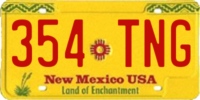 NM license plate 354TNG