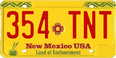 NM license plate 354TNT