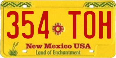NM license plate 354TOH