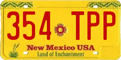 NM license plate 354TPP