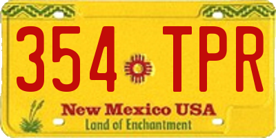 NM license plate 354TPR
