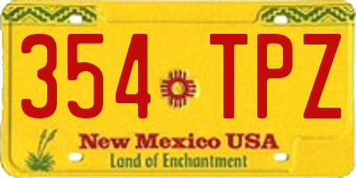 NM license plate 354TPZ