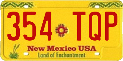 NM license plate 354TQP