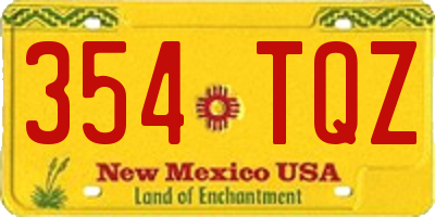 NM license plate 354TQZ