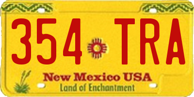 NM license plate 354TRA
