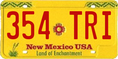 NM license plate 354TRI