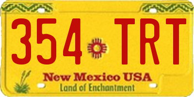 NM license plate 354TRT