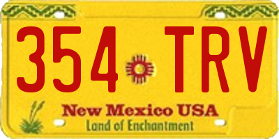 NM license plate 354TRV