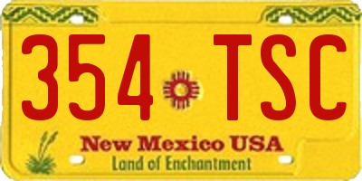 NM license plate 354TSC