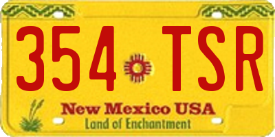 NM license plate 354TSR