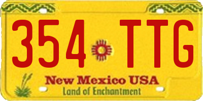 NM license plate 354TTG