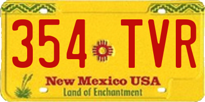 NM license plate 354TVR