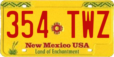 NM license plate 354TWZ