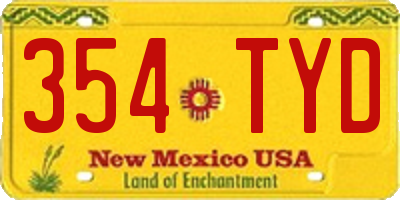 NM license plate 354TYD