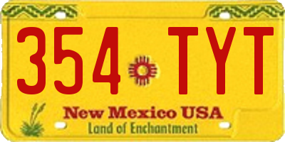 NM license plate 354TYT