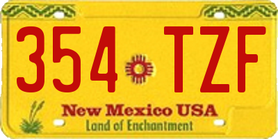 NM license plate 354TZF