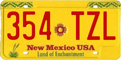 NM license plate 354TZL