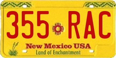 NM license plate 355RAC