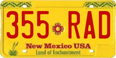 NM license plate 355RAD