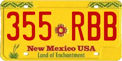 NM license plate 355RBB