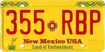 NM license plate 355RBP