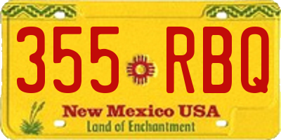 NM license plate 355RBQ