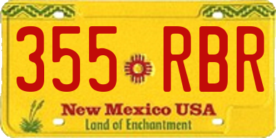 NM license plate 355RBR