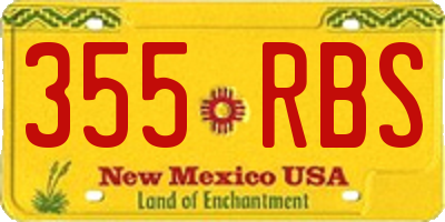NM license plate 355RBS
