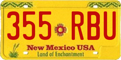 NM license plate 355RBU