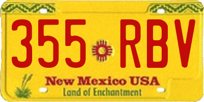 NM license plate 355RBV