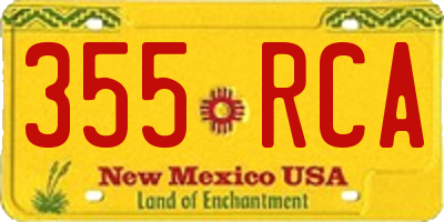 NM license plate 355RCA