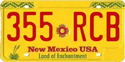 NM license plate 355RCB