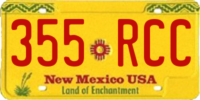 NM license plate 355RCC