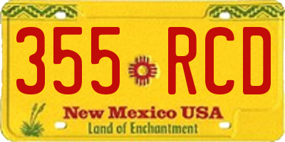 NM license plate 355RCD