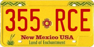 NM license plate 355RCE