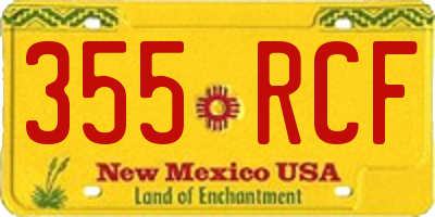 NM license plate 355RCF