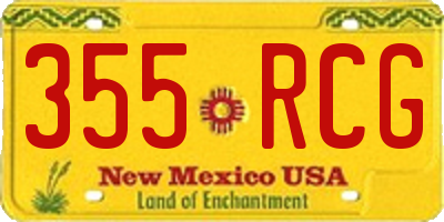 NM license plate 355RCG