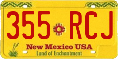 NM license plate 355RCJ