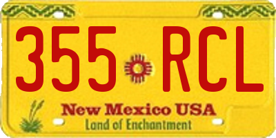 NM license plate 355RCL