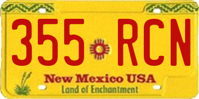 NM license plate 355RCN