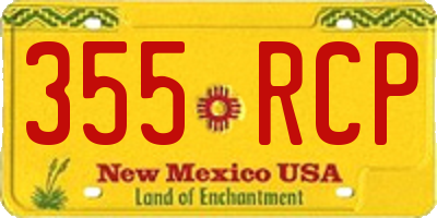 NM license plate 355RCP